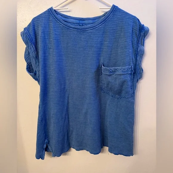 We The Free Women’s Our Time Tee Cobalt Blue Free People Medium - Picture 4 of 8